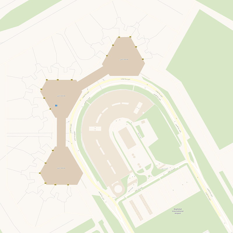 Baghdad International Airport terminal map