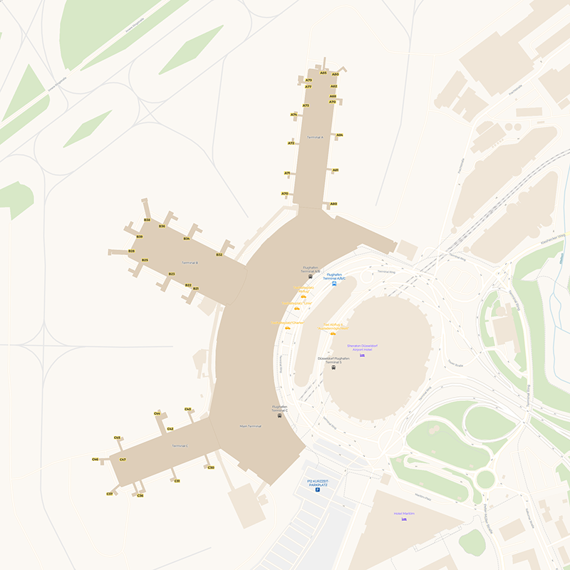 Dusseldorf Airport terminal map