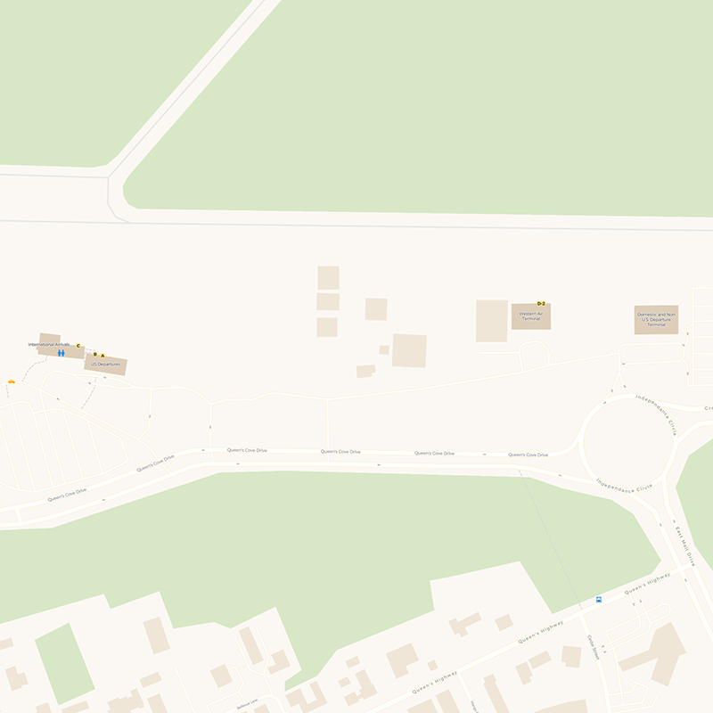 Grand Bahama International terminal map