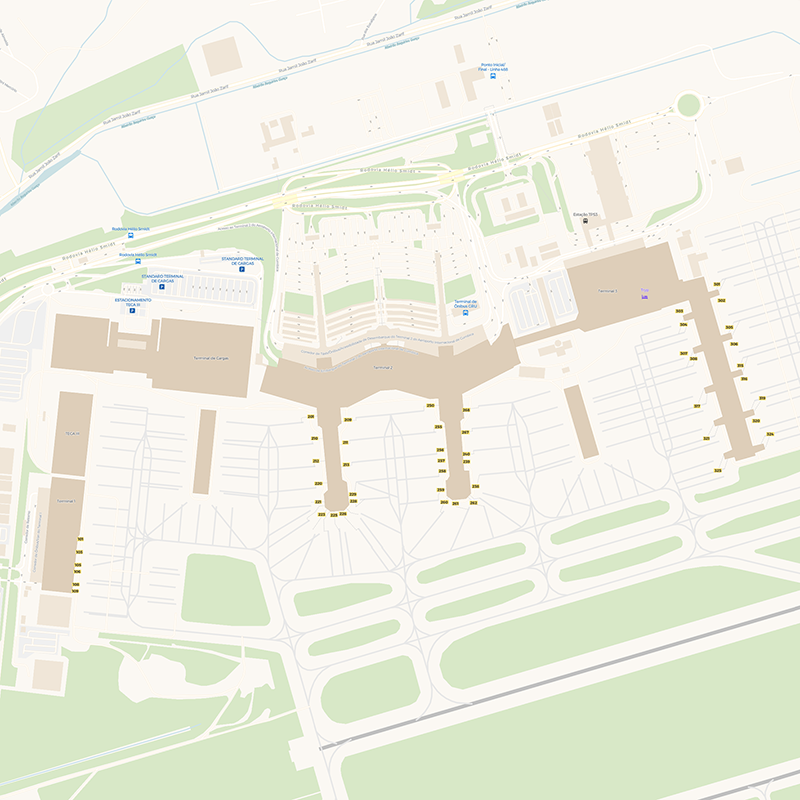 São Paulo/Guarulhos International Airport terminal map