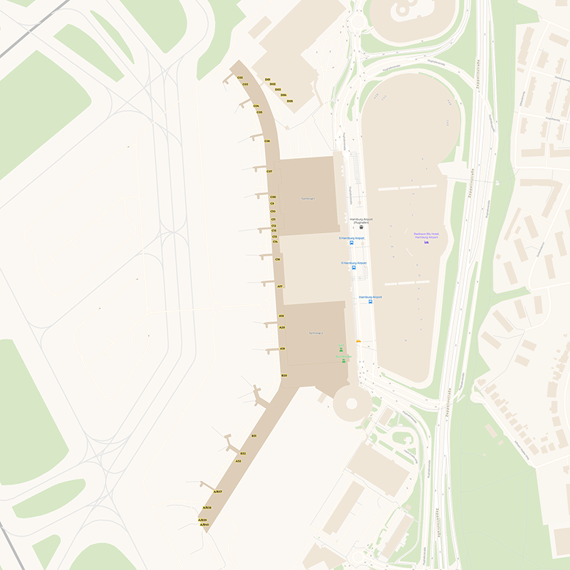 Hamburg Airport terminal map