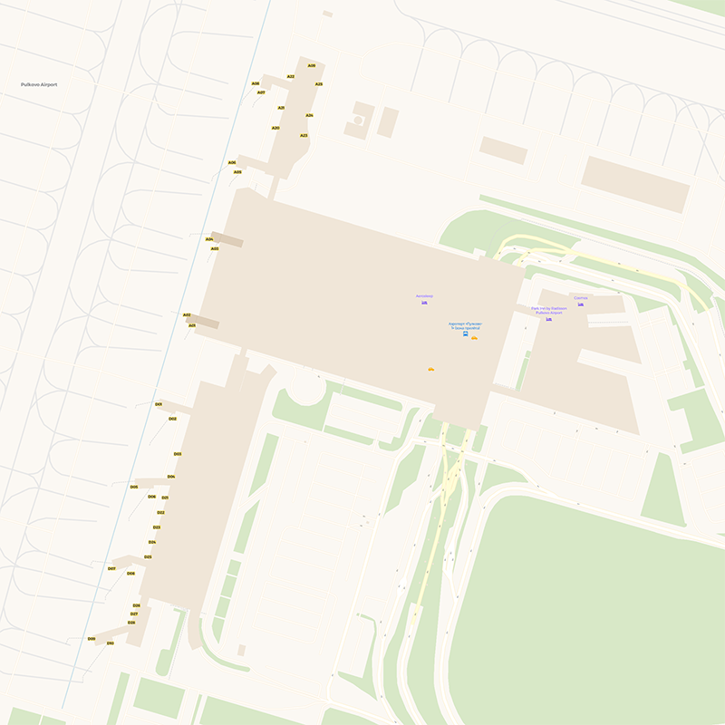 Pulkovo Airport terminal map
