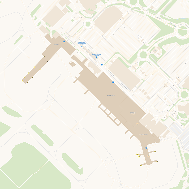 Marseille Provence Airport terminal map