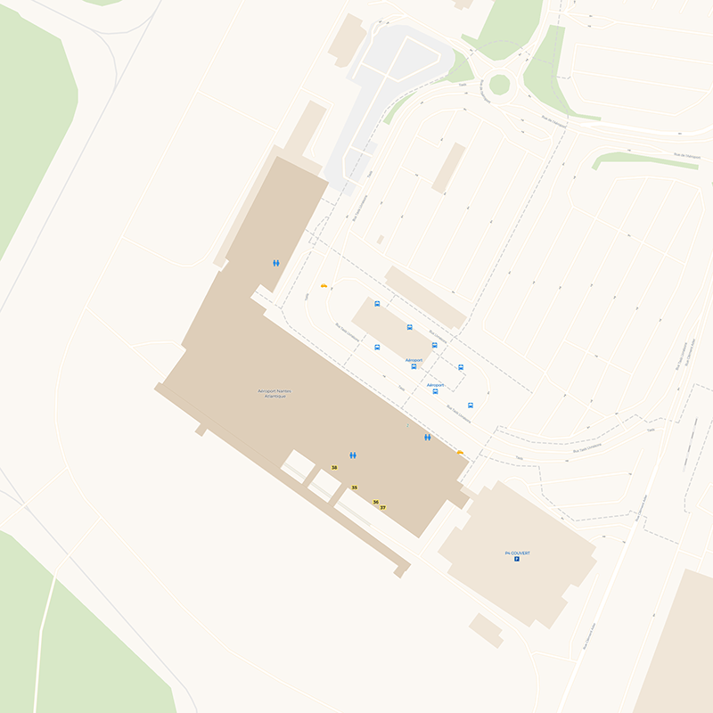Nantes Airport terminal map