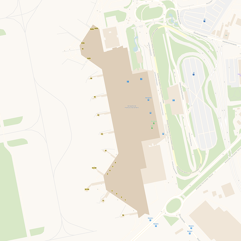 Porto Airport terminal map