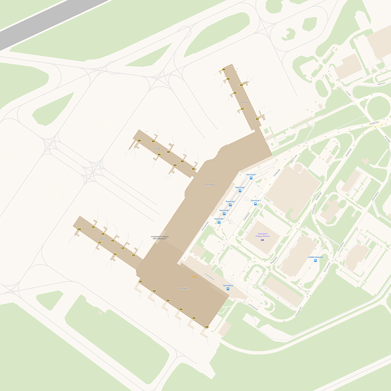 Václav Havel Airport Prague terminal map